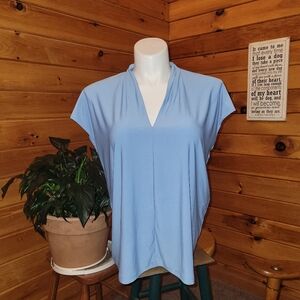 💰⏳️David Bitton Buffalo elevated knit cap sleeve blouse NWT SZ XL